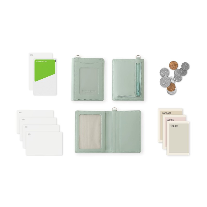 スリップオン パスコインケース ノワール 革 キャメル NSL-3202