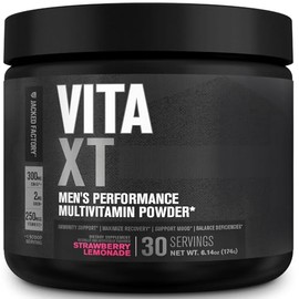 Jacked Factory Vita XT Performance Vitamin Powder - Daily Multivitamin Powder for Men with KSM-66 Ashwagandha, Prebiotic Fiber, Vitamin A, C, D, K, B6