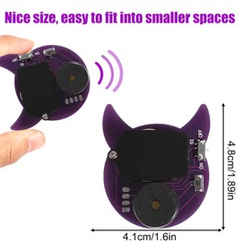 Cricket Noise Maker, Horned Devil Style Annoying Sounds Machine Cricket Noise Prank Items with 16 Sounds Annoying Beeping Device Hidden Prankster Stuff for Home School Party Adults Toys Gifts (Purple)