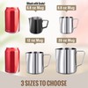 HULISEN 6.8oz/200ml Milk Pitcher, Stainless Steel Espresso Latte Steaming Frothing