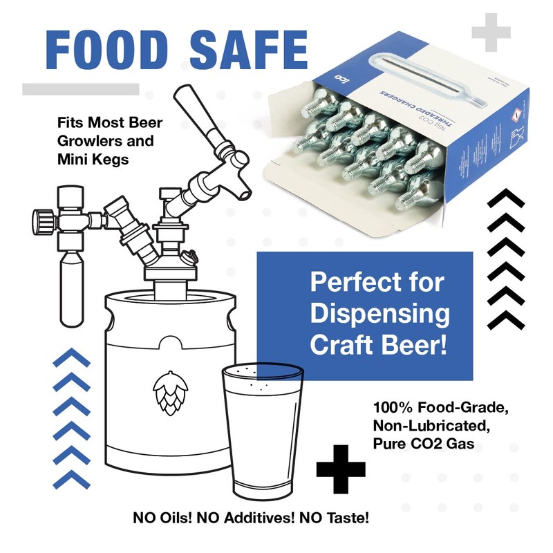 Impeccable Culinary Objects (ICO) ICOC1610T 16G CO2 Cartridges (10 Pack)