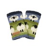Pachamama Women Wool Hand Warmers Fleece Lined Handknitted Sheep Multicoloured