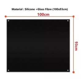 Black Fire Pit Protection for Decking, Grass, Patio - Reusable Heavy Duty Flame Retardant Mat (100 * 93)