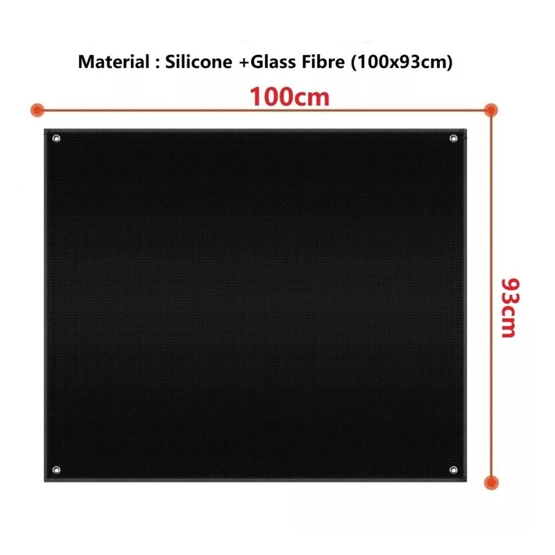 Black Fire Pit Protection for Decking, Grass, Patio - Reusable