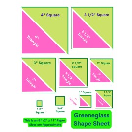 Greeneglass Orange Smooth Cathedral Triangles | Fusible 96 | Cut Mosaic Glass Tile Shapes - 3 1/2" Triangles - 4 Pieces