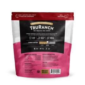 TRURANCH Medium Pork Skin Bones, Bacon Flavor, Made with Real Pork Skin, Rawhide Alternative, Healthy Dog Chews, 1 Bag, 3 Count
