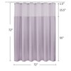 MitoVilla Purple Waffle Shower Curtain with Snap-in Liner, Modern Waffle