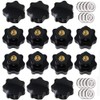 Greluma 14pcs M8 Knurled Thread Clamping Knob, Star Handle, Star