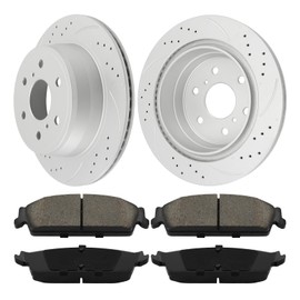 KAC Brake Kit, Rotors and Ceramic Brake Pads Compatible with Escalade EXT/Avalanche/Silverado 1500/Sierra 1500 2007-2013, Escalade/Suburban 1500/Yukon/Tahoe 2007-2014, OEM# 55133+D1194 Disc