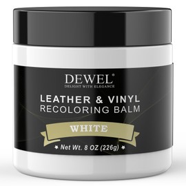 DEWEL Leather Recoloring Balm, White Leather Color Restorer for Scratched and Faded, Leather Scratch Remover, Upgrade Leather Repair Kit for Restore Couches, Car Seats, Shoes, Boots