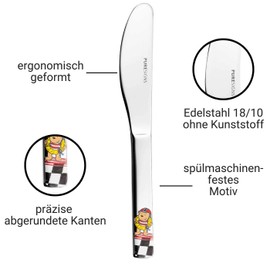 Puresigns Quick 4-Piece Children's Cutlery Set Stainless Steel Polished, 2040400 Pattern