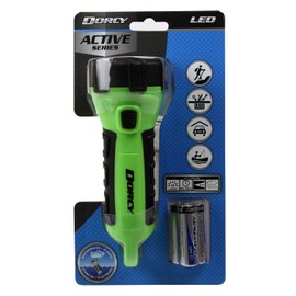 Dorcy 55 Lumen Floating Waterproof LED Flashlight with Carabineer Clip Dorcy, Neon Green (41-2513)