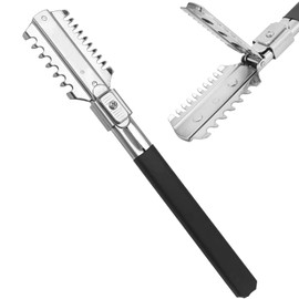 Effiliermesser für Friseursalons, Effilierer Effiliermesser zum Ausdünnen und Fransenschneiden, Kamm Ausdünnen Haarschneidewerkzeug für Professionellen/Hause Haarschnitt（Ohne Klinge）