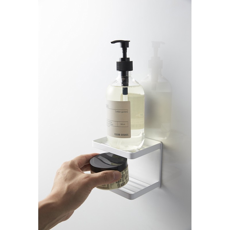 Yamazaki 3809 Magnetic Soap Tray Tower, White, Approx. W 4.7