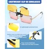 5 Pairs Polarized Clip-On Sunglasses Rimless Flip Up Anti-Glare Driving