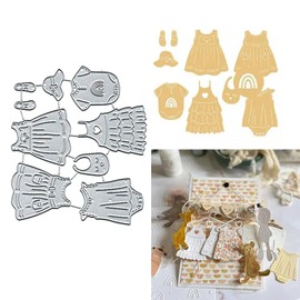 Baby Clothes Metal Die Cuts Dies Stencil, Baby Dress Cutting Dies Cut Stencils DIY Scrapbooking Cards Photo Album Craft Decorative Embossing Paper Dies for Album Card Scrapbooking Making