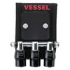 VESSEL QB-10MB3K Quick Catcher 3 Row Holder with Magnet, Black