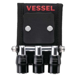 VESSEL QB-10MB3K Quick Catcher 3 Row Holder with Magnet, Black