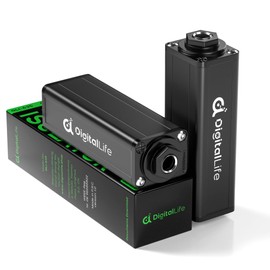 DigitalLife GLI-635-G2A 2er-Pack | Dual-Kanal Ground Loop Noise Isolator 6.35 mm (Betriebssystemunabhängig, Passiv, Metall, F/F), Geeignet für Heim- & Profi-Audio