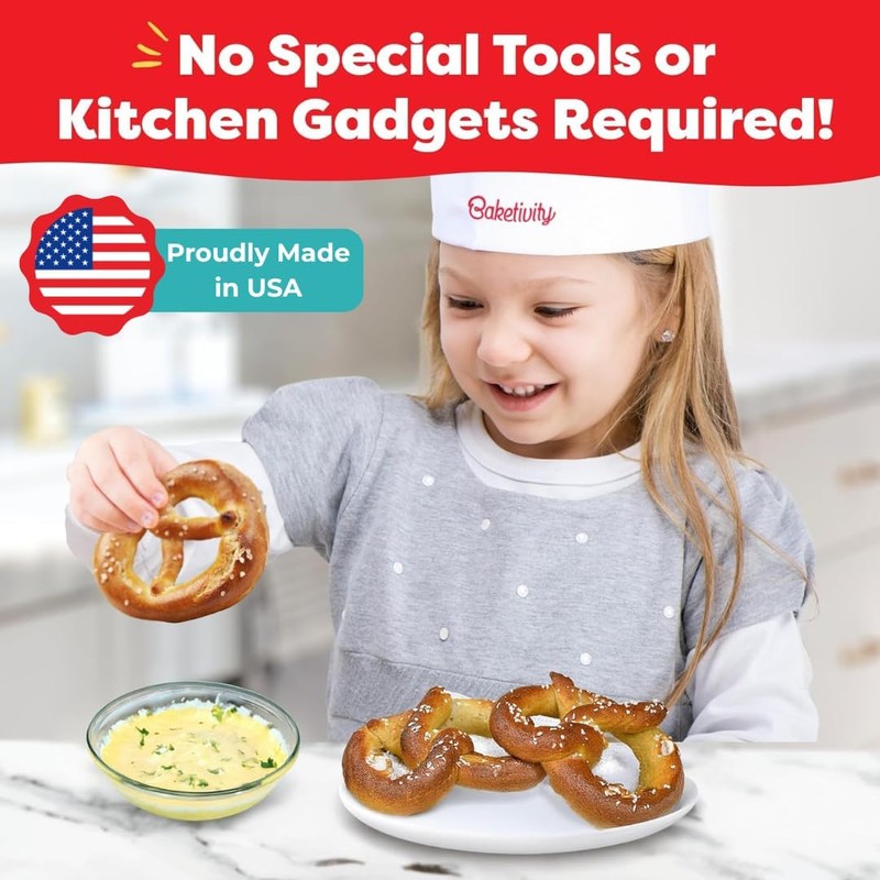 Baketivity Kids Baking Set, Meal Cooking Party Supply Kit for