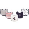Luvable Friends Unisex Baby Cotton Terry Drooler Bibs with PEVA