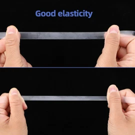 Yolev Clear Elastic Strap 1CM Wide Elastic Band High Flexibility Clear Elastic for DIY Shoulder Bra Clothes Sewing Project (10M, Transparent)