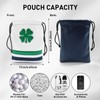 FINGER TEN Golf Tee Pouch with Drawstring Closure, Leather Golf