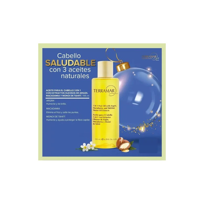 Aceite 100% Original Oleo Para Cabello 3 En 1 Terramar