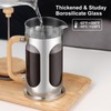 Sivaphe No-Plastic French Press Coffee Maker 34 oz, Borosilicate Glass