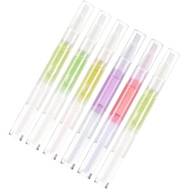 Aceite Cutículas para Uñas en Lápiz Nutritivo con Extractos Naturales, Adecuado para Manicura en Casa, Paquete de 6 Piezas Fácil de Llevar y Revitalizante Estilo Aleatorio