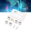 Wall Plate 6 Ports HD Multimedia Interface CAT6 TV F