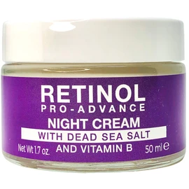 Delfanti Milano, Retinol Pro Advance Night Cream with Dead Sea Salts and Vitamin B, Anti Aging Moisturizer for Face and Neck, Made in Italy, 1.7 oz 50 mL