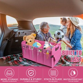 Cargo Trunk Organizer Foldable for Car Storage with Reinforced Handles Suv Truck