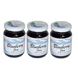 Wild Maine Blueberry Jam - Small Batch Made in Maine - 3 Pack - Holiday Gift Set