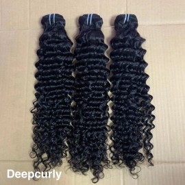 14a Grade Human Hair Bundles Bone Straight Original Burmese Curly Human Hair Wigs Bundles Supplierstyle: 1, color: 1 bundle deep culry, Stretched Length: 12 inches