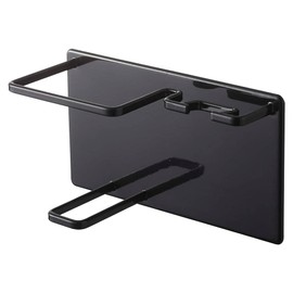 Yamazaki 5513 Magnetic Bathroom Shaving Cream & Shaver Holder, Black, Approx. W 5.7 x D 2.6 x H 3.1 inches (14.5 x 6.6 x 8 cm), Tower, Floating Storage, Razor Storage