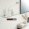 JQK Bathroom Glass Shelf Chrome, Tempered Glass Shower Storage 14