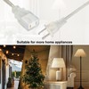 Rokneis 2 Pack Clear Extension Cord 6 feet, UL &