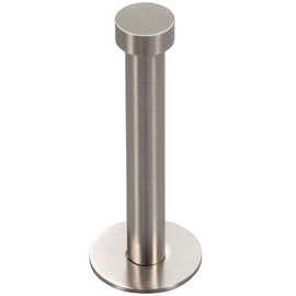 Gedotec UP-25 Stainless Steel Coat Hook Door - Wardrobe & Wall Mounting | Depth: 72 mm | Matte Brushed Stainless Steel | Hook for Concealed Attachment | 1 Piece - Wall Hook with Screws