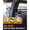 Xislet No-Drill Golf Cart Rear View Mirror - 4-Panel Wide-Angle