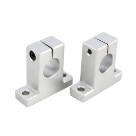 2 Pcs 16mm Linear Rail Shaft Mount Optical Axis Vertical Shaft Guide Linear Rail Aluminum Alloy Linear Rail SK16