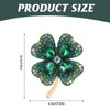 Wekuw Four Leaf Clover Brooch Rhinestone Brooch Women's Crystal Brooch
