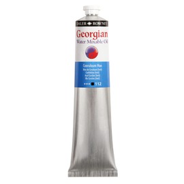 Daler Rowney Georgian Water Mixable Oil Paint Coeruleum Hue 200ml Tube - Art Paints for Canvas Paper and More - Oil Painting Supplies for Artists and Students - Artist Oil Paint for Any Skill Set
