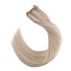 Ugeat Weft Hair Extensions Natural Balayage Double Weft Warm Ash