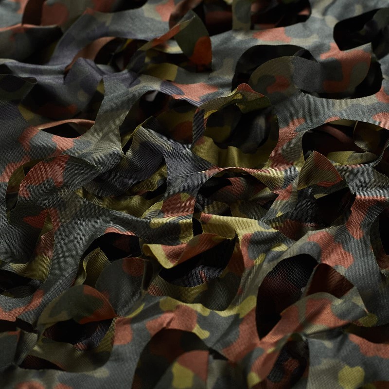 Camo Netting, Bulk Roll Camouflage Netting German Flecktarn 5 X