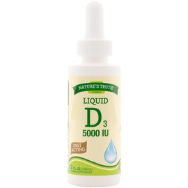 Nature's Truth D3 5000 IU Fast Acting Vitamin Supplement Liquid - 2 oz, Pack of 4