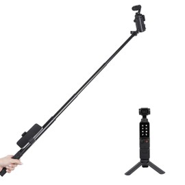 PellKing 155cm/61 Selfie Stick for Osmo Pocket 3 + Protective Cage Extension Adapter Frame, 14.5-61inches extendable Monopod for Osmo Pocket 3 Camera