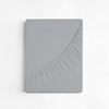 Purity Home 100% Cotton King Size Fitted Sheets Grey, Percale