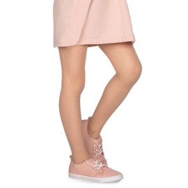 looksy Tonia Basic Lightweight Girls Tights with Smooth Foot 20 Denier Semi-Transparent Tights Ballet Dance School Uniform Stockings, natural