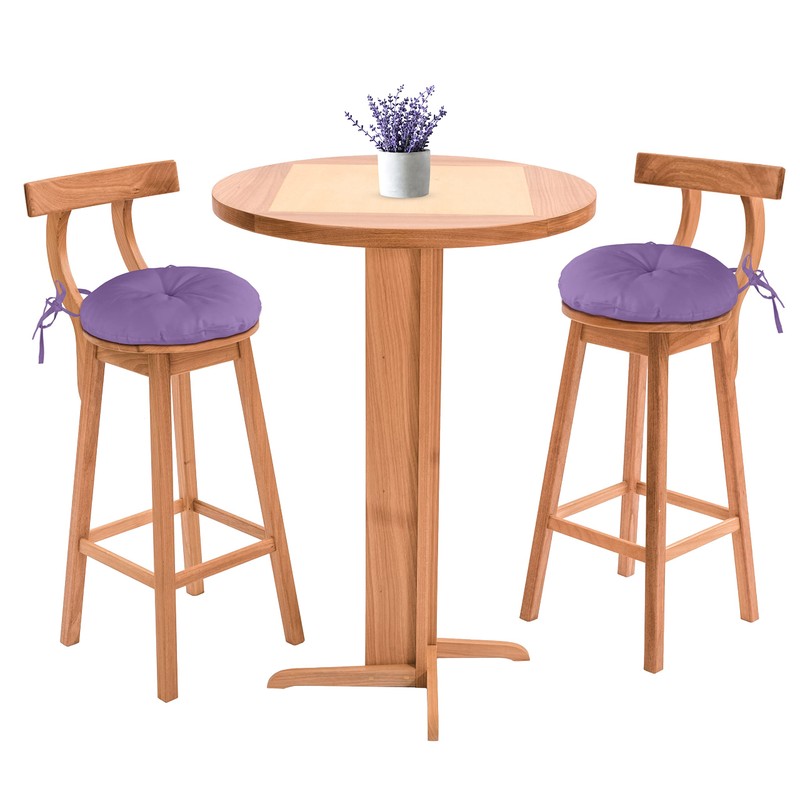 Vargottam Outdoor Porch 15 inch Round Bistro Chair Cushion- Waterproof